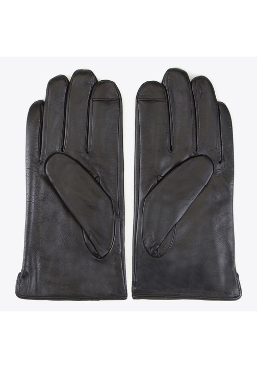 Manusi izolante pentru barbati, din piele naturala, negre, piele naturala, negre, XS