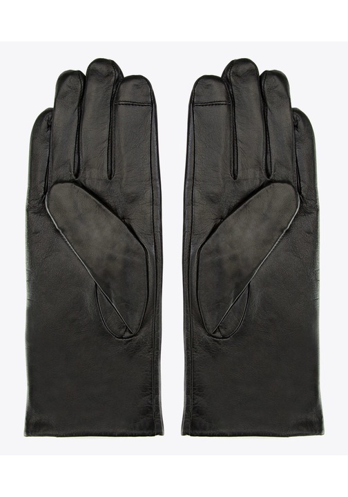 Manusi elegante din piele pentru femei, negre, piele naturala, negru, marimea S