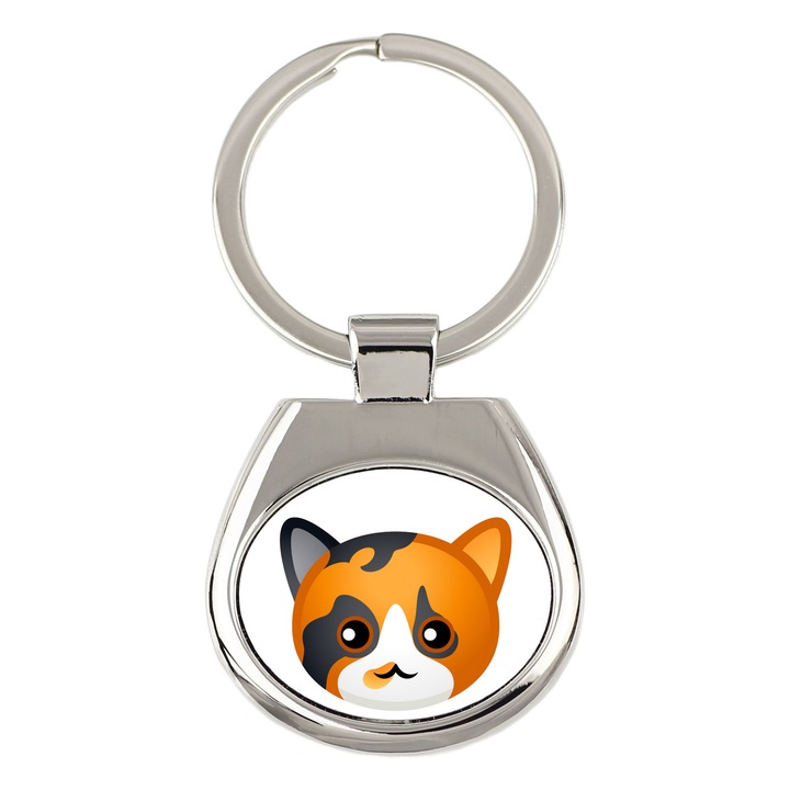 Kulcstartó, Art-Dog, macska, tartós grafika, 7x3cm