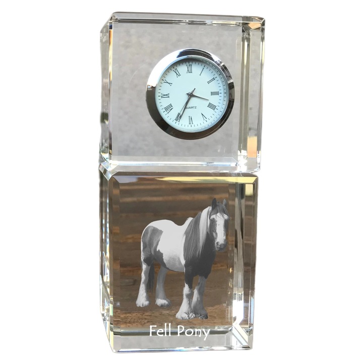 Ceas decorativ, Art-Dog, cristal, personalizat, 14,5x6,5x4cm