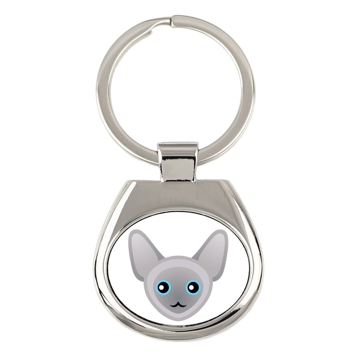 Kulcstartó, Art-Dog, macska modell, tartós grafika, 7x3cm