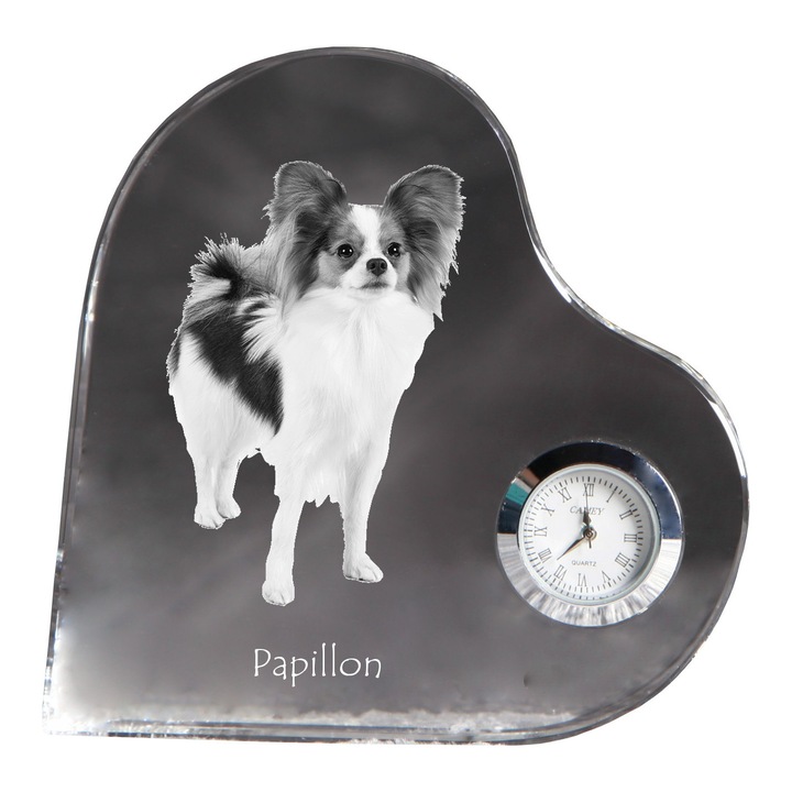 Szív alakú kristály díszóra, Art-Dog, fényképpel személyre szabva, 10,6x10,6x1,6cm