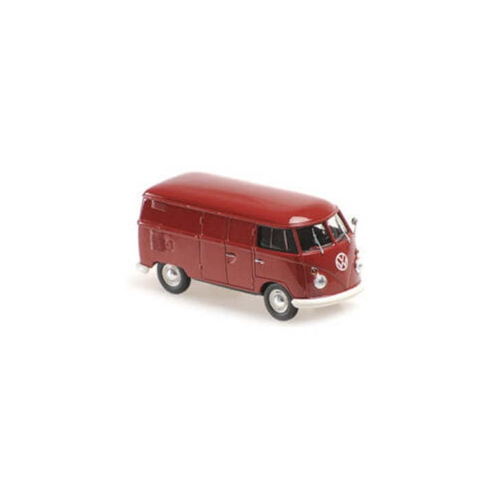 Automakett Volkswagen T1 Kastenwagen 1963, sötétvörös, 1:43