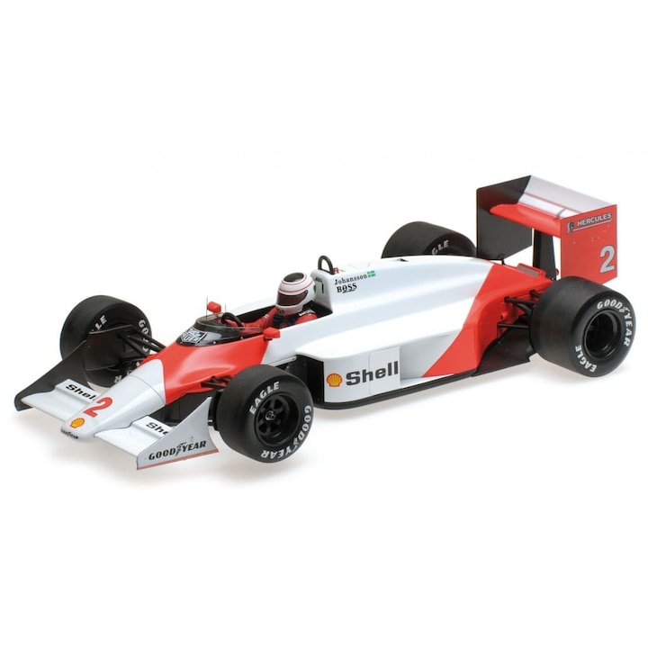 Automacheta McLaren TAG MP4/3 #2 Stefan Johansson 1987, méretarány 1:18, Minichamps