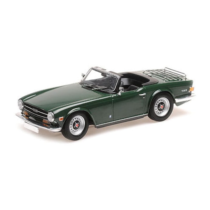 Automacheta Minichamps TRIUMPH TR6 1969, sötétzöld, 1:18 méretarány