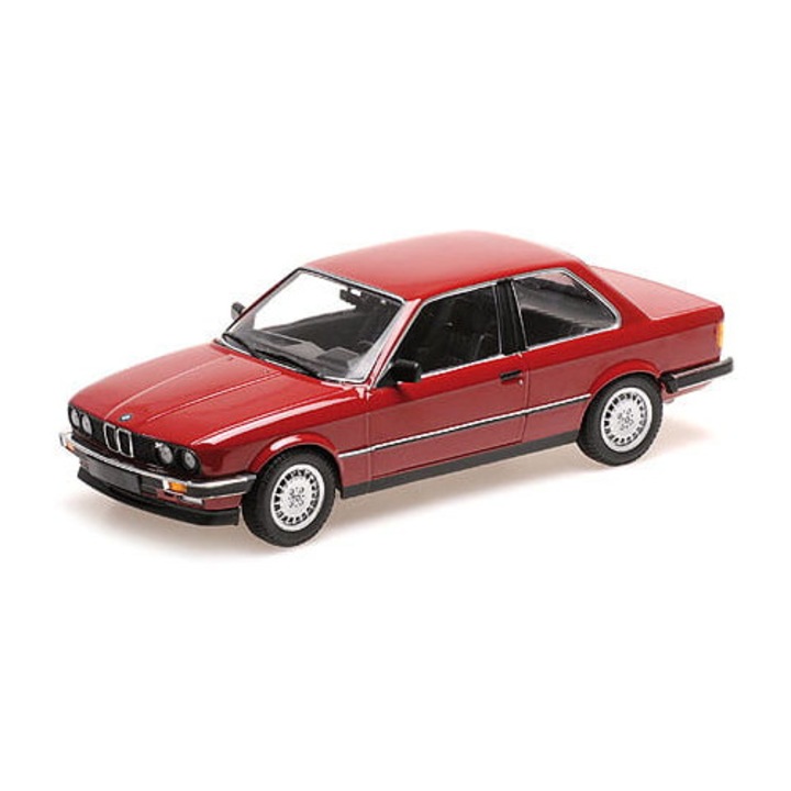 Automacheta, Minichamps, BMW 323I (E30) 1982, scala 1:18, rosu, editie limitata 400 buc.
