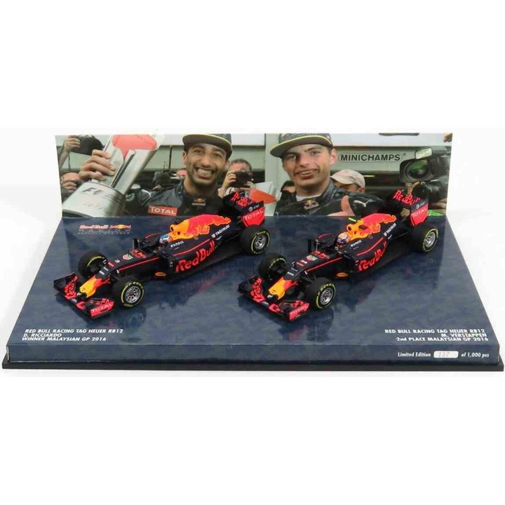 2 db-os autókészlet Red Bull Racing Tag Heuer RB12 Ricciardo/Verstappen, 1:43