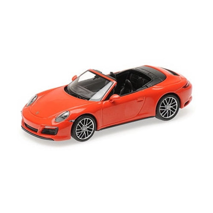 Automacheta, Minichamps, Porsche 911 (991.2) Carrera 4S Cabriolet, 1:43, narancssárga