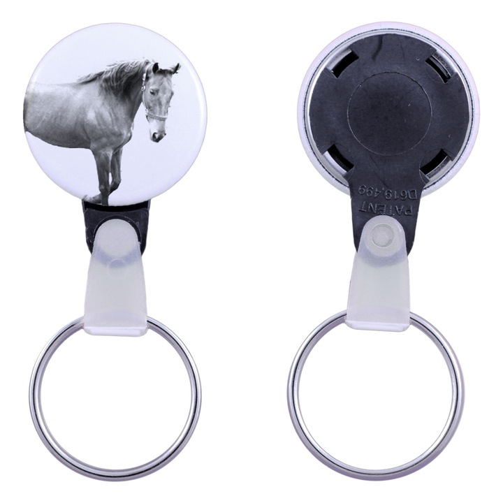 Lóképes kulcstartó, Art-Dog, 2,5cm, fém, személyre szabható