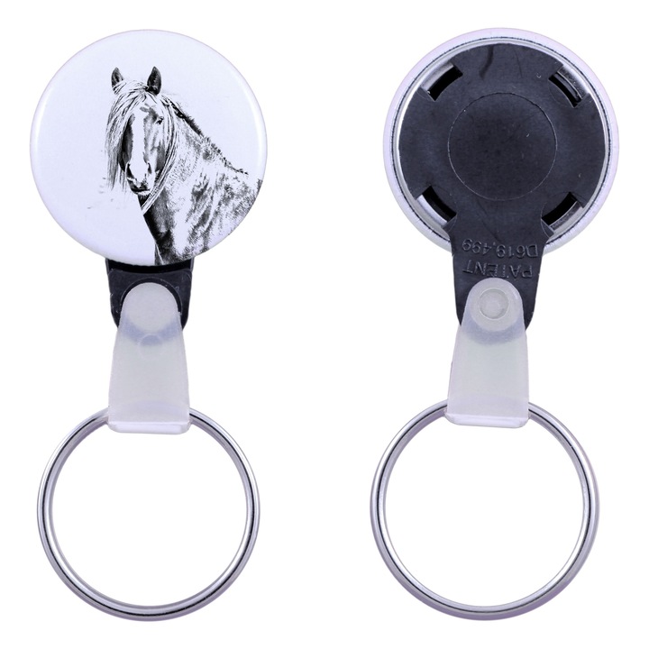 Lóképes kulcstartó, Art-Dog, 2,5cm, fém, személyre szabható