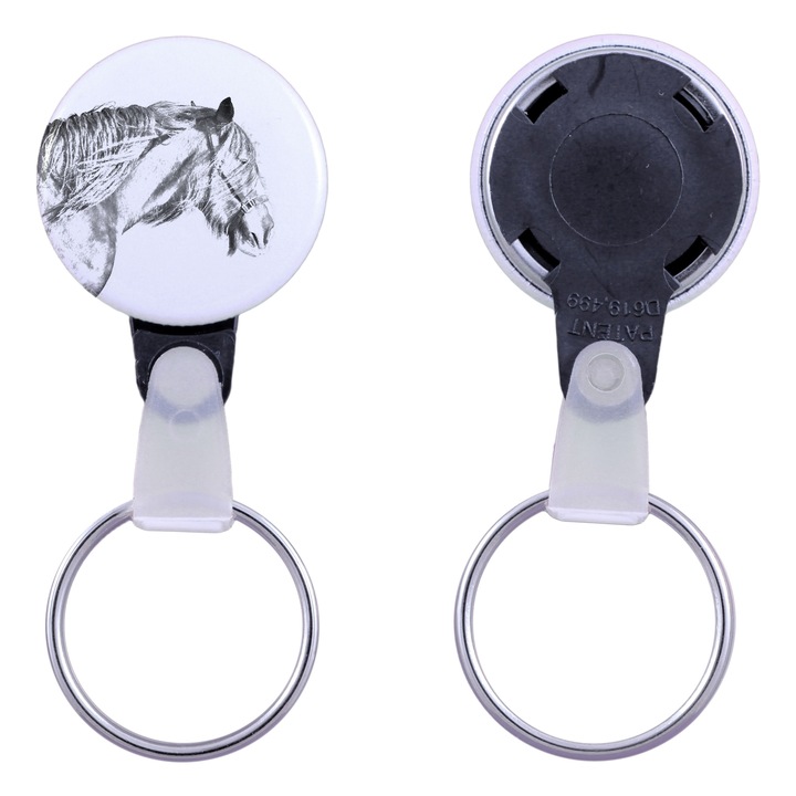 Lóképes kulcstartó, Art-Dog, 2,5cm, fém, személyre szabható