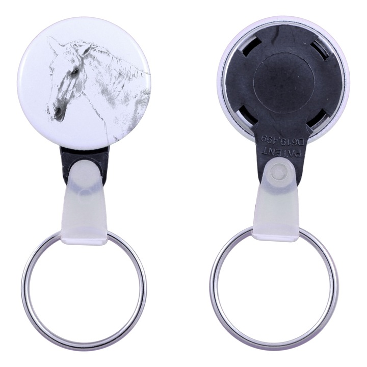 Lóképes kulcstartó, Art-Dog, 2,5cm, fém, személyre szabható