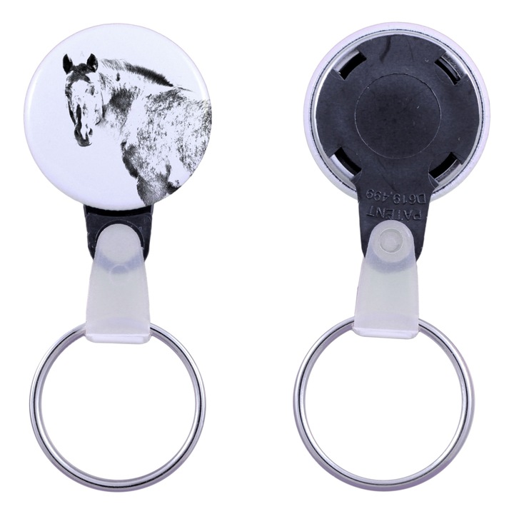 Lóképes kulcstartó, Art-Dog, 2,5cm, fém, személyre szabható
