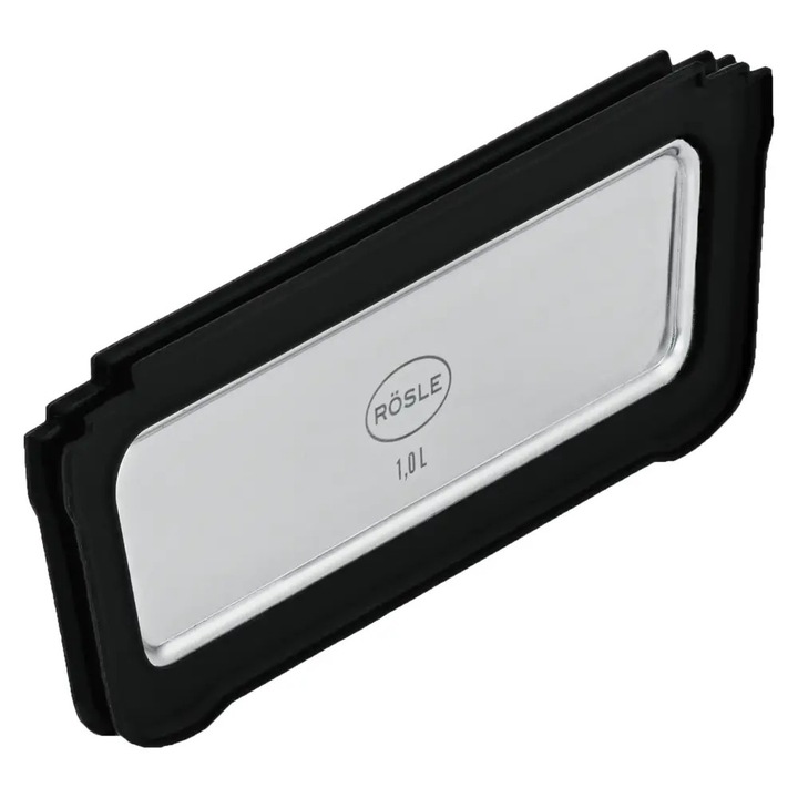 Separator din otel inoxidabil pentru caserola Flexx2Go Rösle, capacitate 1 litru, ideal pentru organizarea alimentelor, compatibil cu frigider, eco-friendly, inox