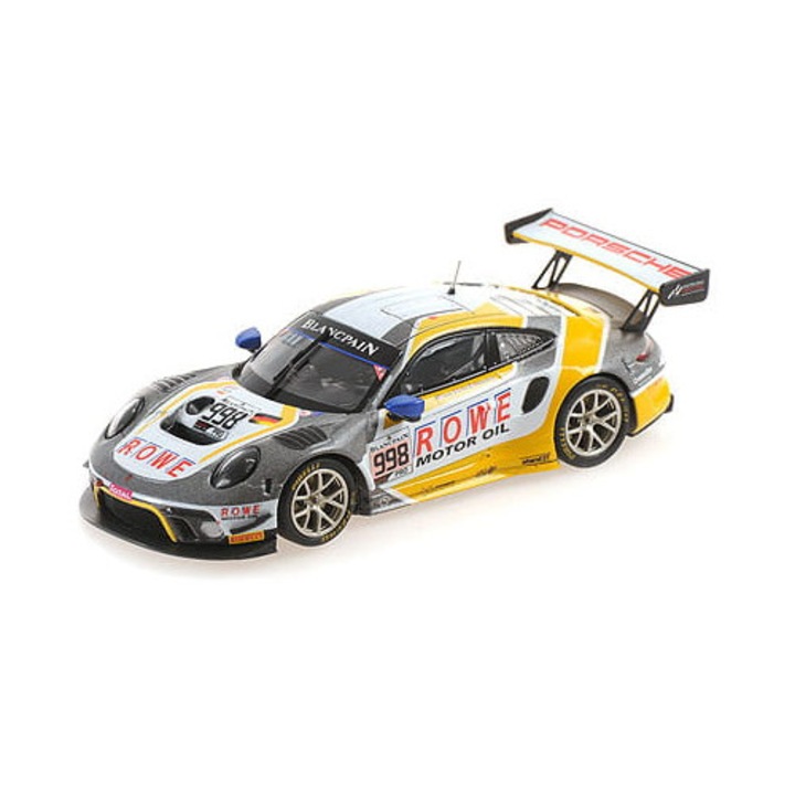 Automacheta, Minichamps, Porsche 911 GT3 R (991.2), 1:43, 2. helyezés 24h Spa 2019, többszínű