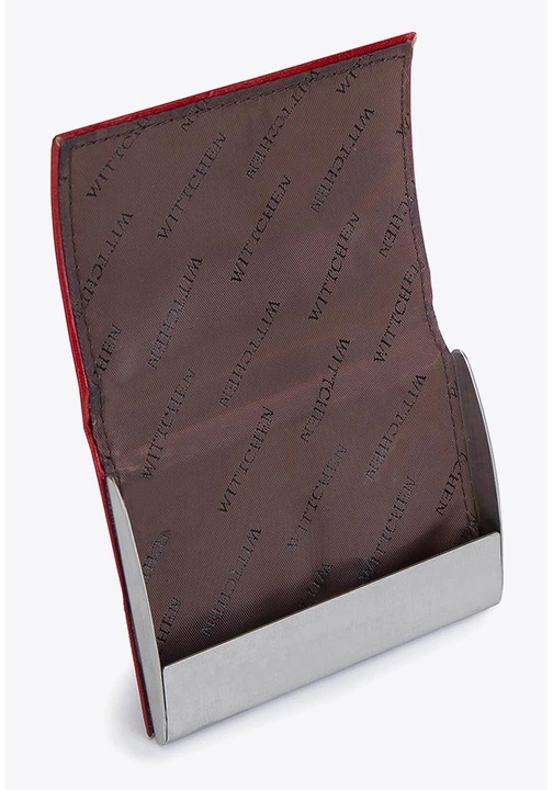 Portofel pentru carti de vizita WITTCHEN Arizona, piele naturala, mecanism metalic, compact