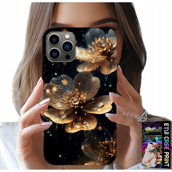 Tok iPhone 11 Pro Max-hoz, World Case, virágok, szilikon, többszínű