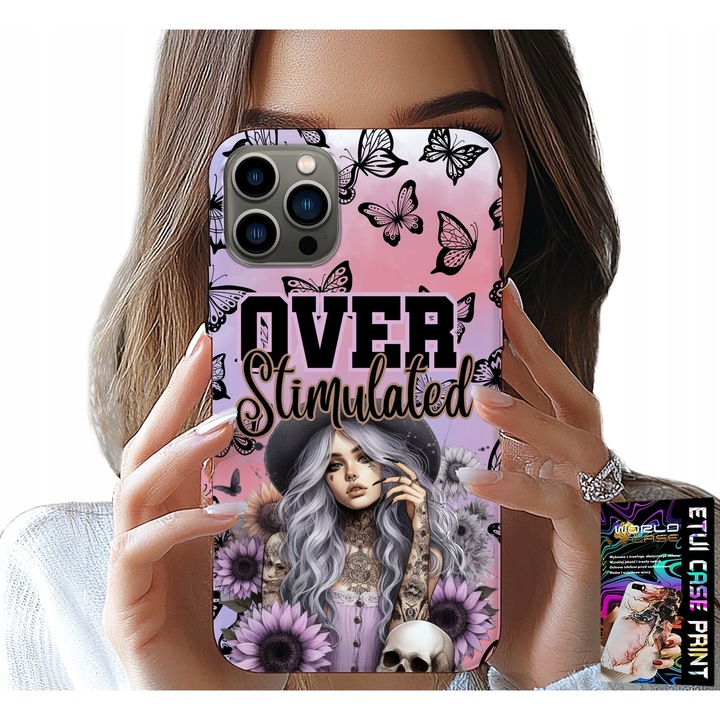 Caz pentru iPhone 11 Pro Max, World Case, silicon, imprimeu pești, dimensiuni 15x7cm