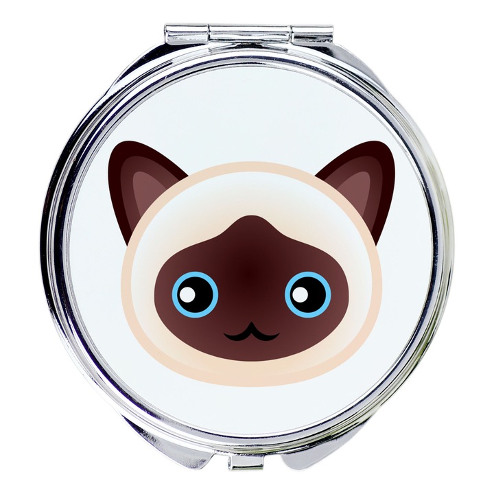 Козметично огледало комплект, Art-Dog, модел котка, диаметър 5,5 см, модерен дизайн