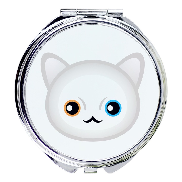 Козметично огледало, комплект, Art-Dog, модел с котка, 5,5см, модерен дизайн