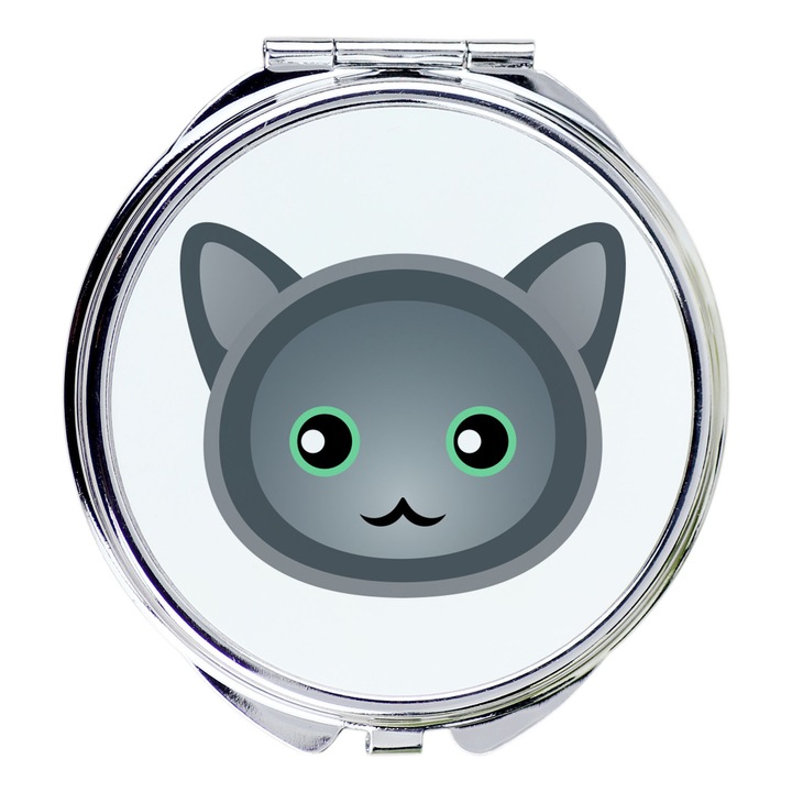 Козметично огледало комплект, Art-Dog, модел с котка, диаметър 5,5см, модерен дизайн