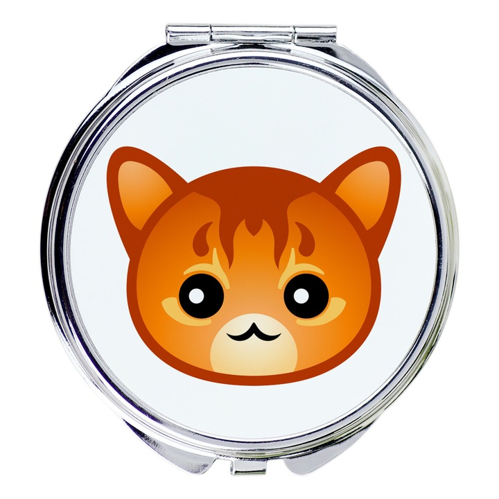 Козметично огледало комплект, Art-Dog, модел с котка, 5,5 см, модерен дизайн, многоцветен