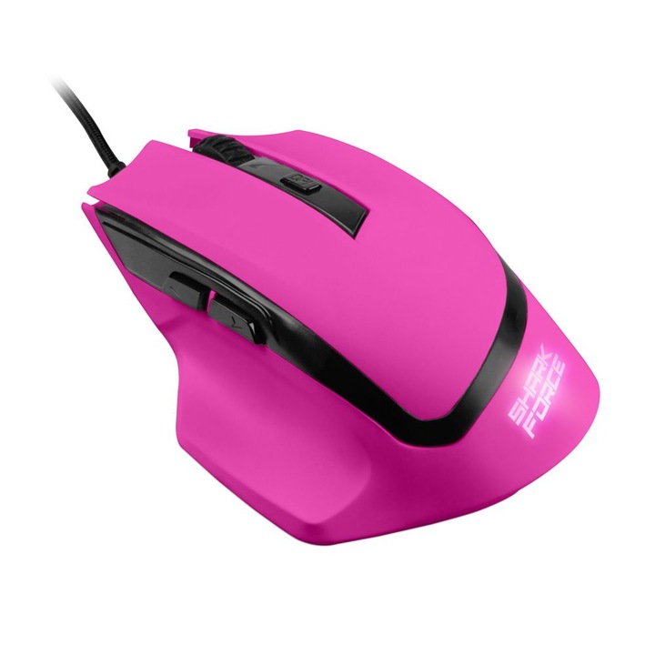 Оптична мишка SHARKOON - SHARK Force 1600dpi 6 btn, USB, Розова