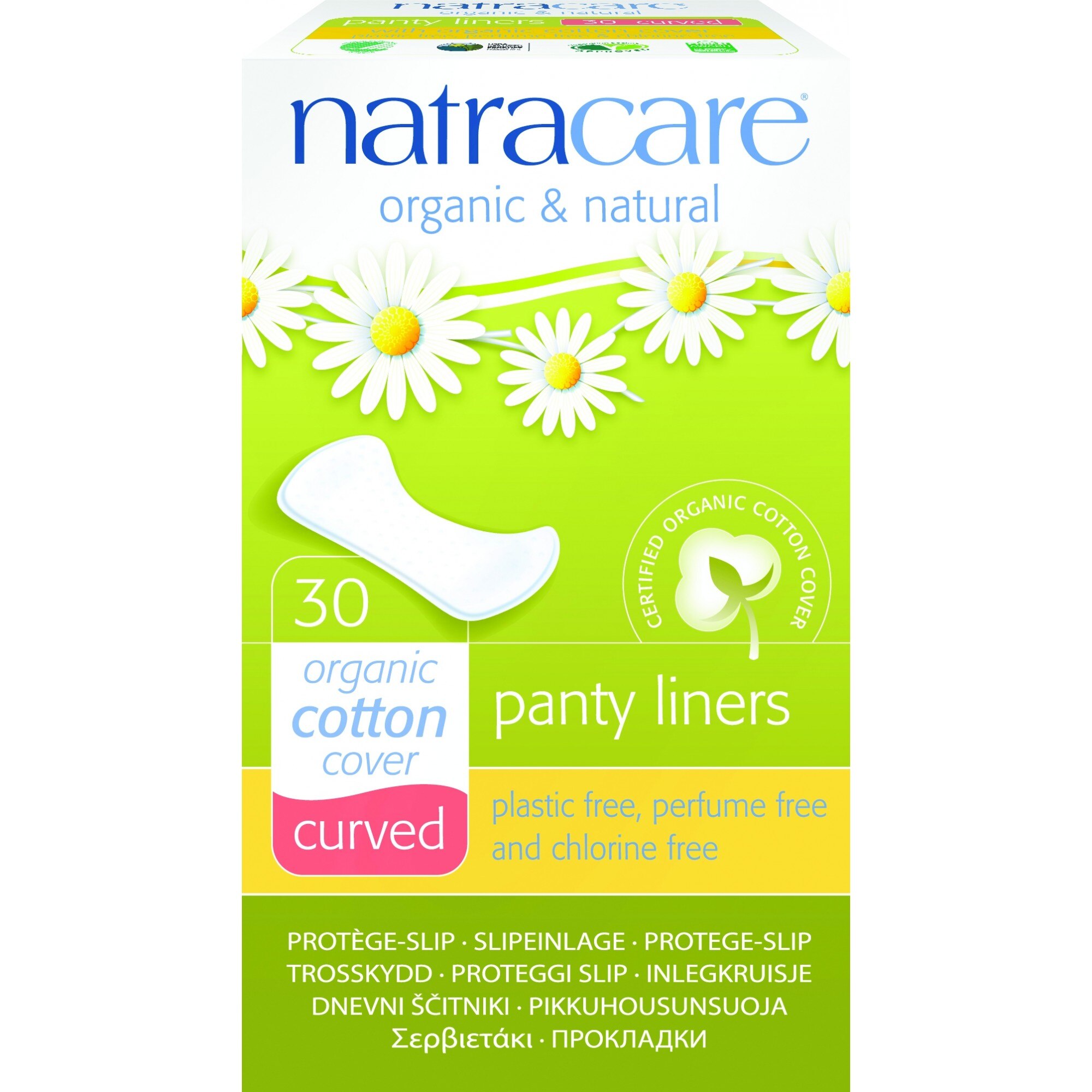 Absorbante bio Natracare curbate, 30 buc