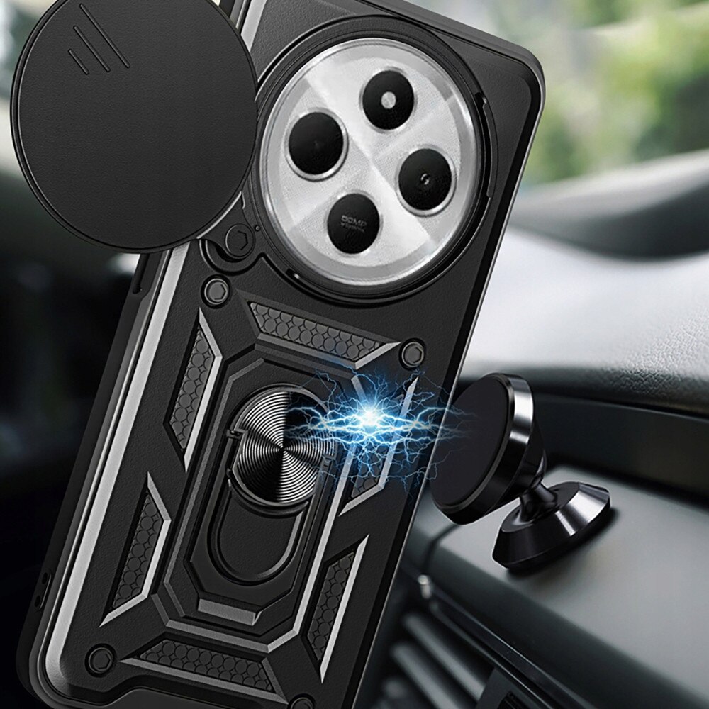Husa Tech-Protect CamShield Pro pentru Xiaomi Redmi 14C, protectie camera cu slider, neagra