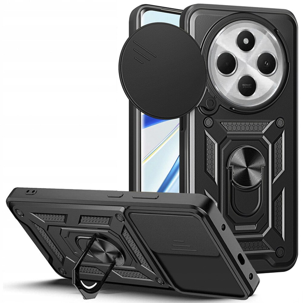 Husa Tech-Protect CamShield Pro pentru Xiaomi Redmi 14C, protectie camera cu slider, neagra