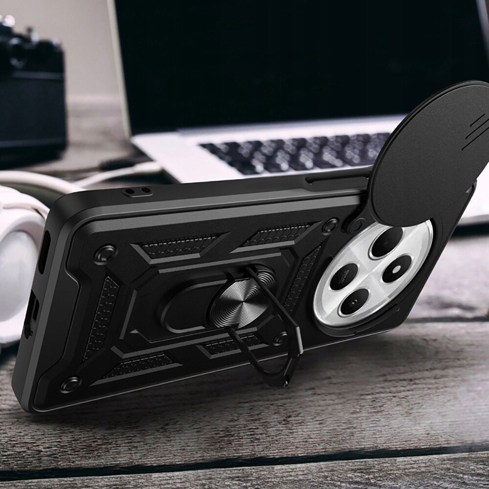 Husa Tech-Protect CamShield Pro pentru Xiaomi Redmi 14C, protectie camera cu slider, neagra