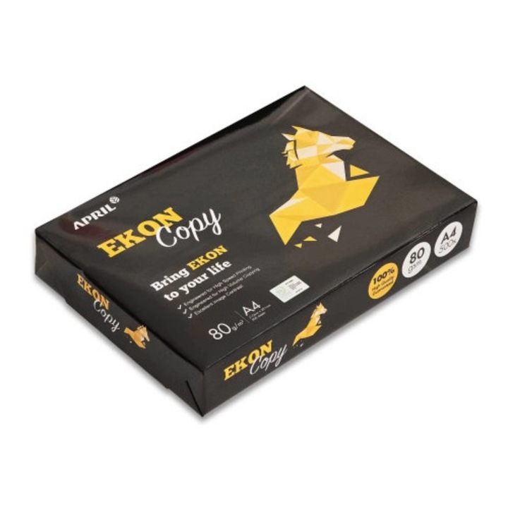 Hartie EKON Copy A4, 80 g/mp, 500 coli/top