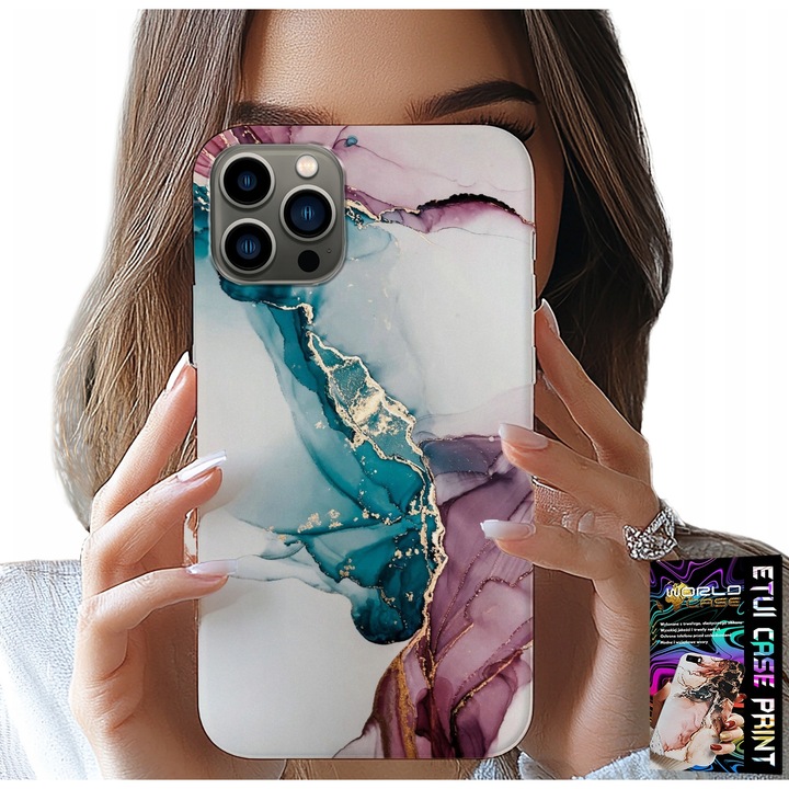 Husă pentru telefon, World Case, iPhone 11 Pro Max, silicon, imprimeu marmură, elegantă