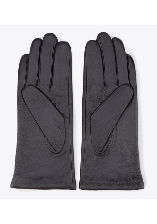 Manusi de dama din piele naturala, negre, piele naturala, negre, marimea S