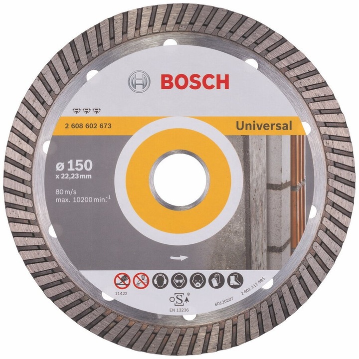 Disc diamantat de taiere pentru beton, 150 x 22.23 mm