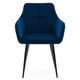 Kárpitozott szék, New Home, Bluvel, sötétkék, 88x58x58cm, 120kg teherbírás