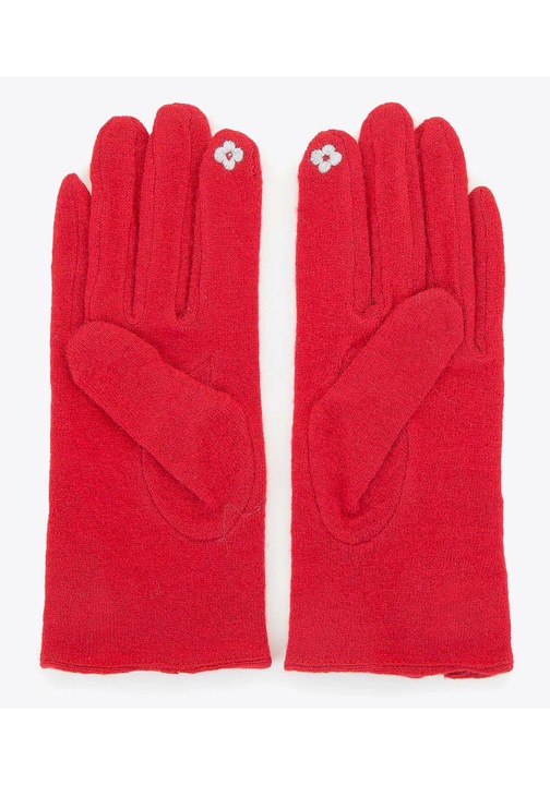 Manusi de lana pentru smartphone, universale, rosii, pentru femei