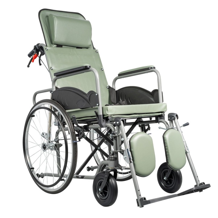 Scaun cu rotile rabatabil PROTEUS I, max. 120kg, 46cm, 811980 – suport lombar si tetiera reglabila