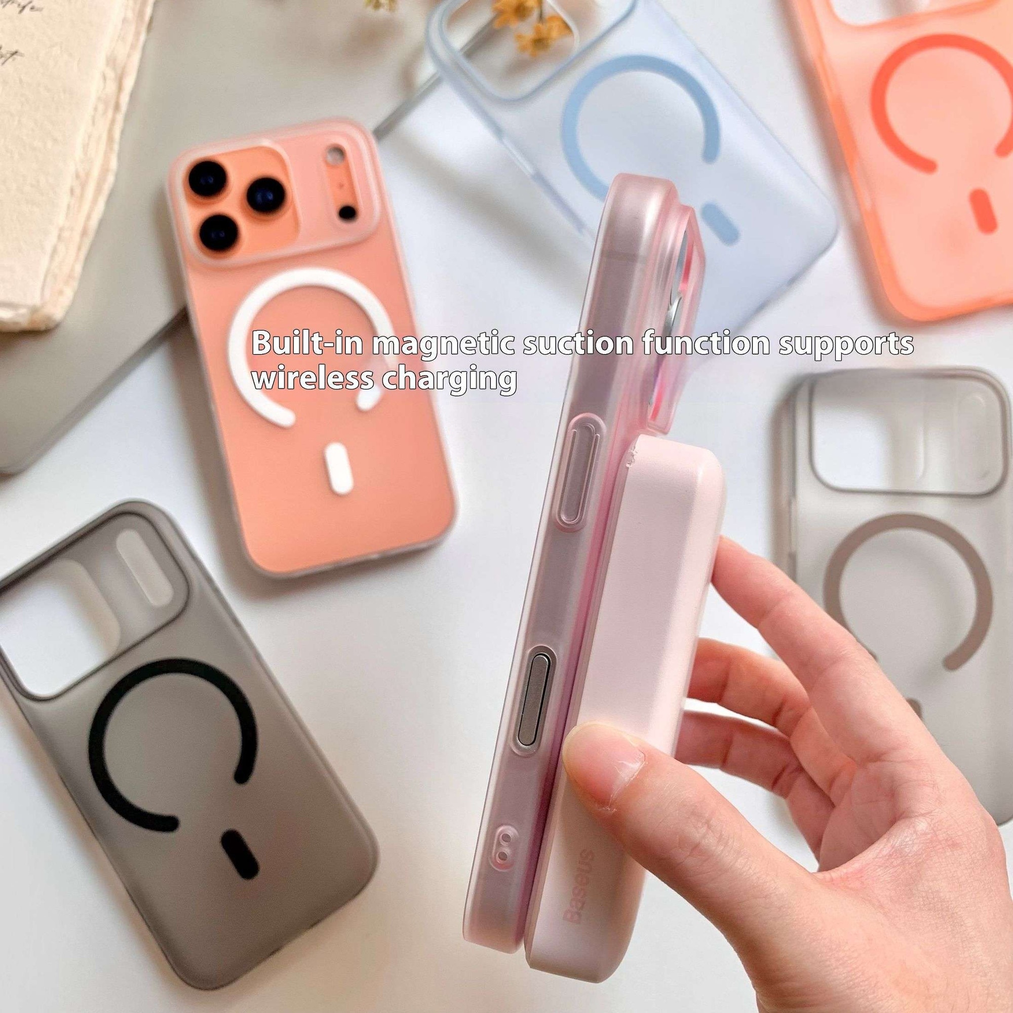 Husa de Protectie, Compatibila cu Apple iPhone 17, MagSafe, Alb mat