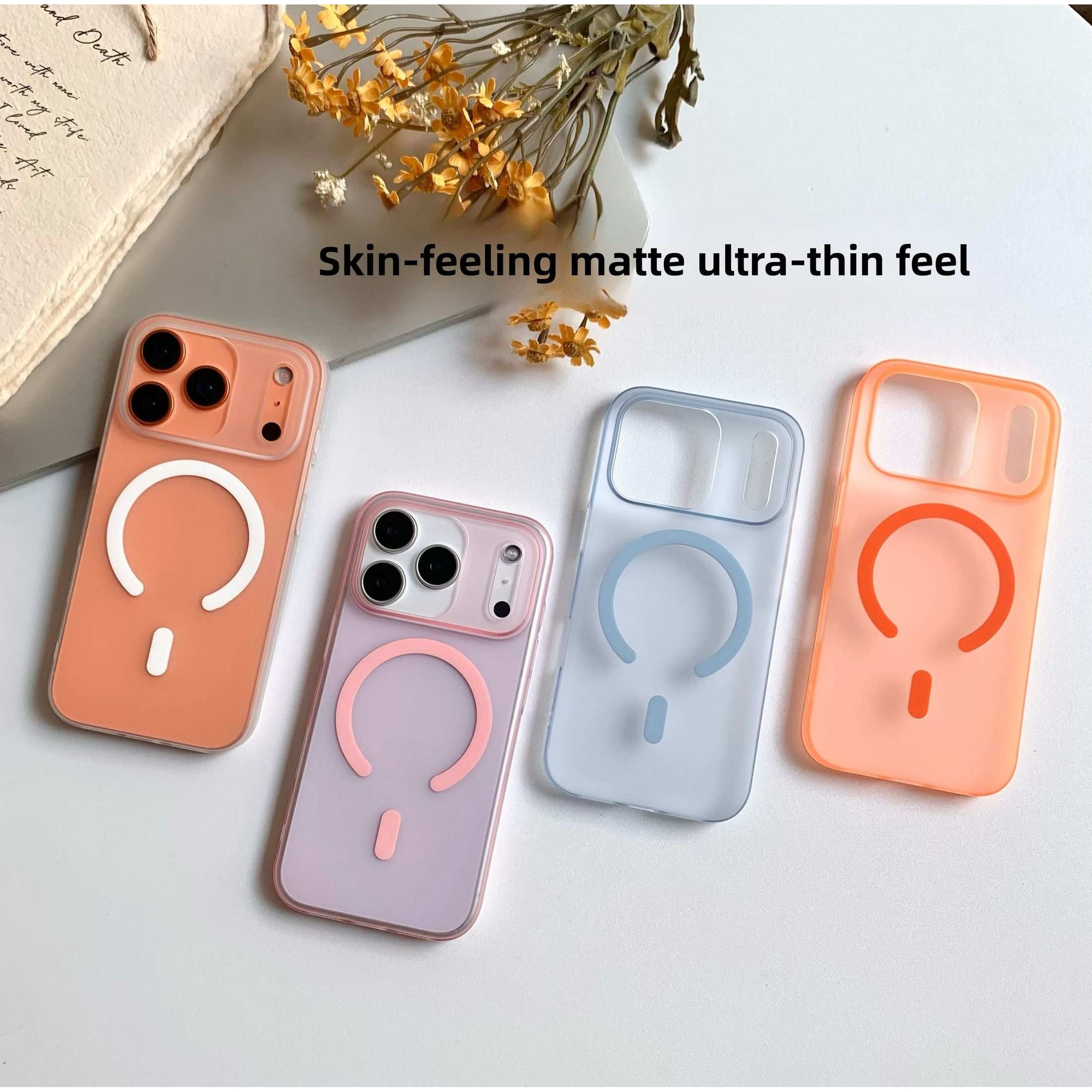 Husa de Protectie, Compatibila cu Apple iPhone 17, MagSafe, Alb mat