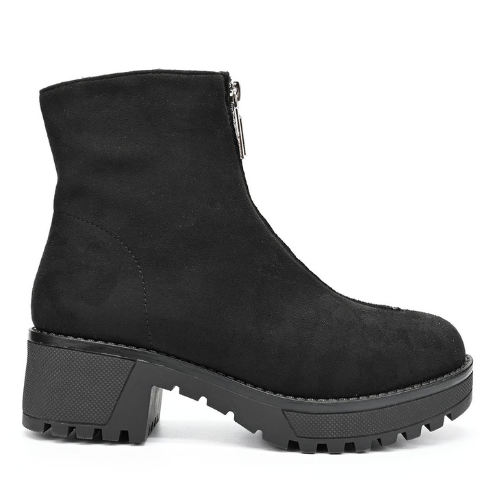 Ghete de dama, Din piele ecologica intoarsa cu interior imblanit, GD1107, Negru 39