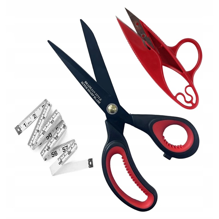 Set foarfece de croitorie 24cm, Hodbehod, lame ascutite, maner ergonomic, negru