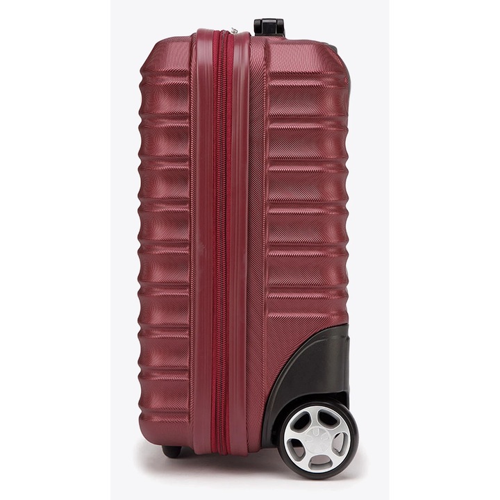 Troler WITTCHEN, cabina, ABS, 2 roti, bordou, dimensiuni aproximative.