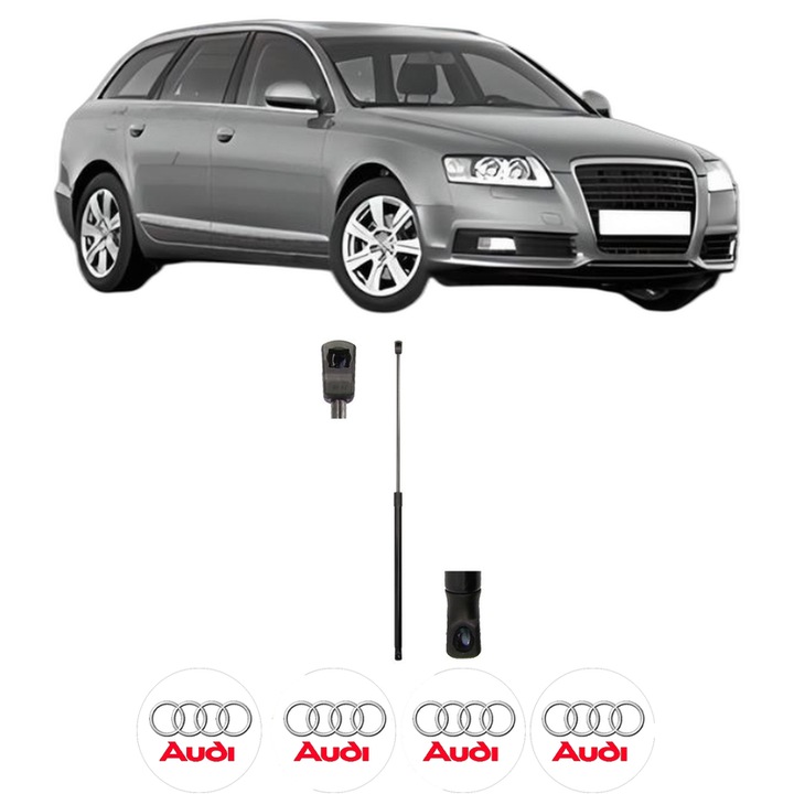 Amortizor capota pentru AUDI A6 C6 Avant (4F5) din 2004-2011, MAGNUM TECHNOLOGY, 4 stickere auto AUDI