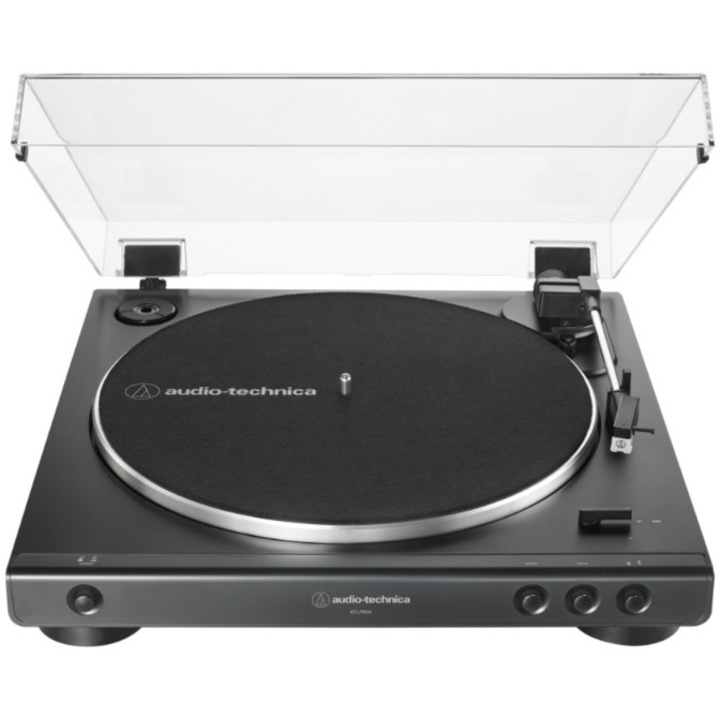 Pickup Audio-Technica AT-LP60X, Automat, 33-1/3 RPM, 45 RPM, Preamp doza integrat, Negru