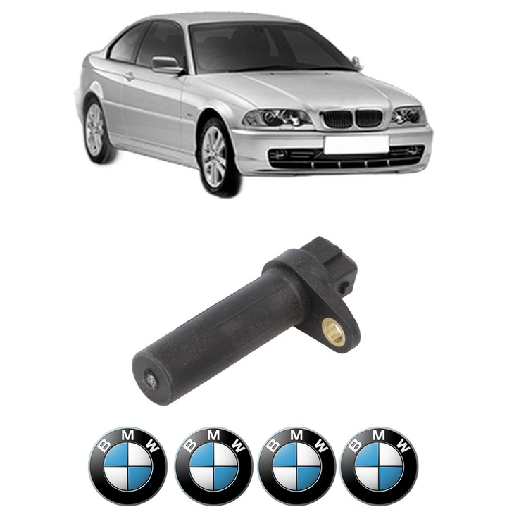 Senzor impulsuri arbore cotit BMW Seria 3 (E46) 320 d din 1998-2001 KW 100 CP 136 CMC 1951, pentru pornire auto, Bosch, 4x Stickere auto cu BMW