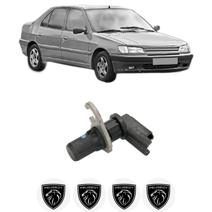 Senzor impulsuri arbore cotit PEUGEOT 306 (7B, N3, N5) 2.0 HDI 90 din 1999-2001 KW 66 CP 90 CMC 1997, pentru pornire auto, Bosch, 4x Stickere auto cu PEUGEOT