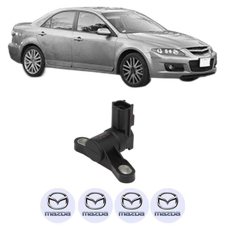Senzor impulsuri arbore cotit MAZDA 6 Hatchback (GG) 1.8 din 2002-2007 KW 88 CP 120 CMC 1798, pentru pornire auto, Bosch, 4x Stickere auto cu MAZDA
