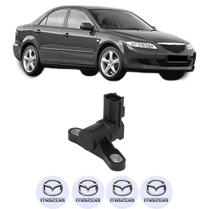 Senzor impulsuri arbore cotit MAZDA 6 Saloon (GG) 1.8 din 2002-2007 KW 88 CP 120 CMC 1798, pentru pornire auto, Bosch, 4x Stickere auto cu MAZDA