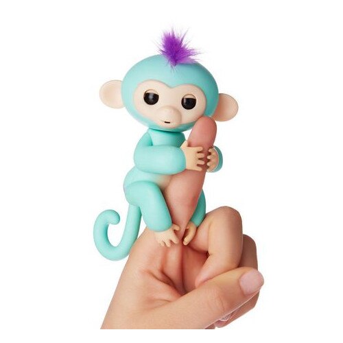 Jucarie interactiva copii, Happy Monkey, pentru dezvoltarea cognitiva, coordonare, abilitati interactive, Turcoaz